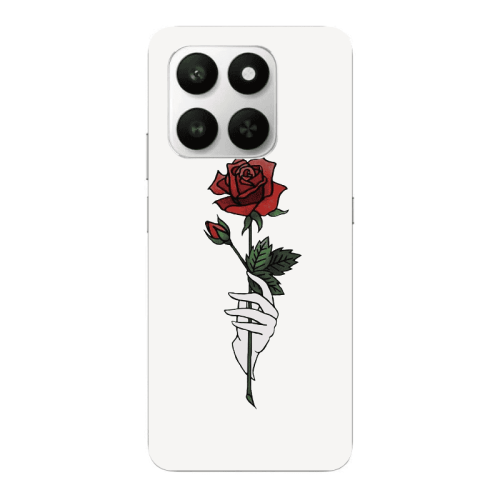 Honor Magic 400 Smart Rose in hand Transparent Silicone TPU Θήκη